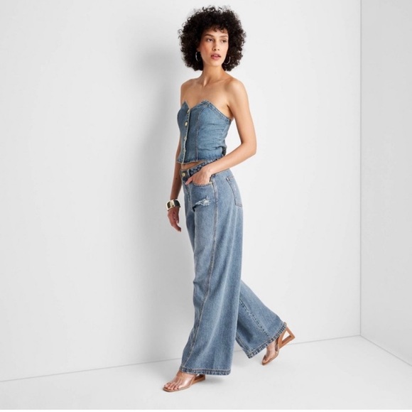 Future Collective Jenee Naylor High Rise Pants-NWT - Picture 2 of 11
